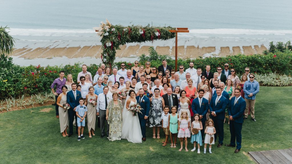 Bali Wedding guests at Pandawa Cliff Estate