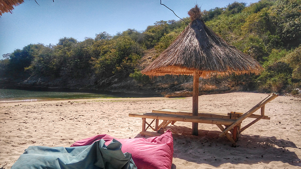 Pink Beach Sun Loungers