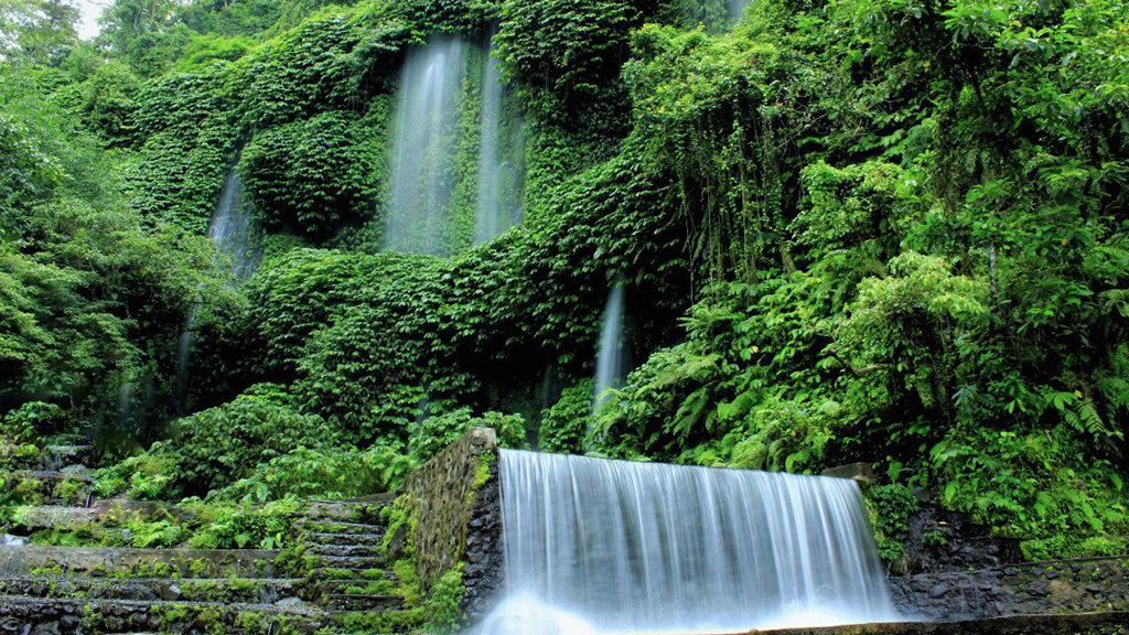 Benang Kelambu Waterfalls in Bali's alternative